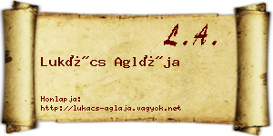 Lukács Aglája névjegykártya