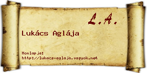 Lukács Aglája névjegykártya